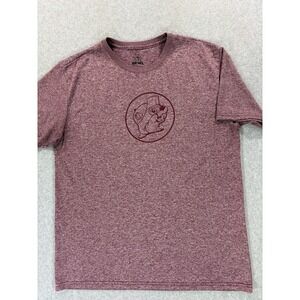 Buc'ees Short Sleeve Performance Tee Shirt (Men's Large) Maroon